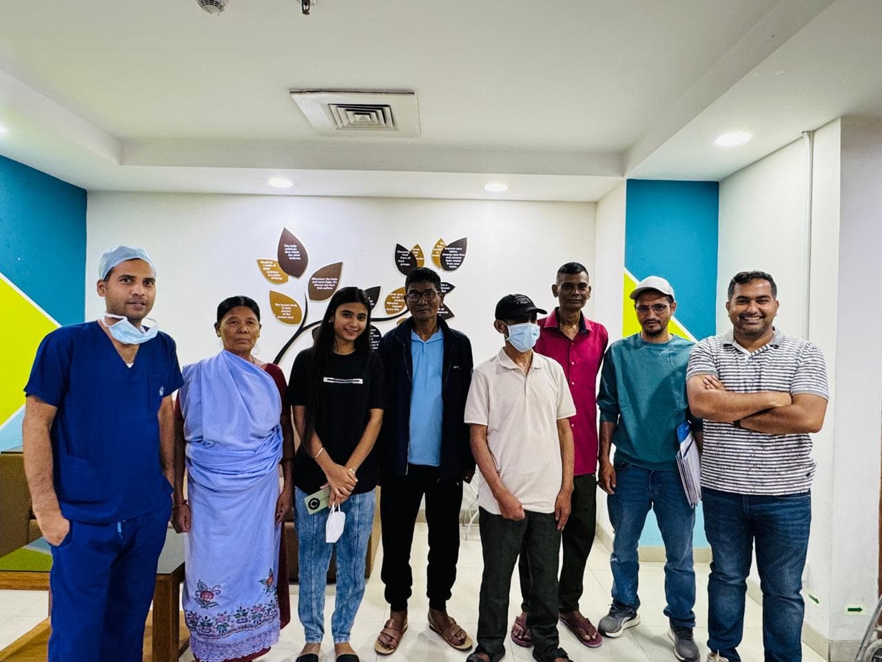 Medical team and patient group photo